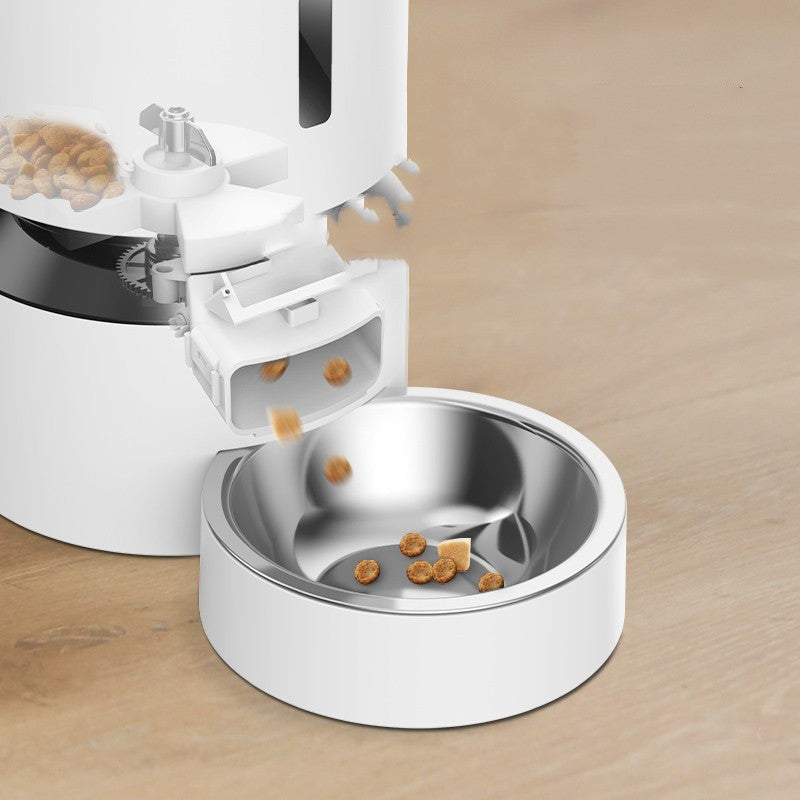 Capsule Automatic Feeder Cat Feeding Double Bowl