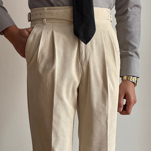 Retro Suit Pants Men's Straight Business