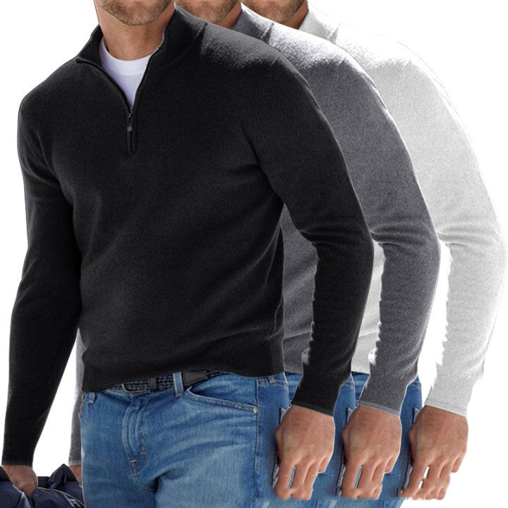 European And American Long-sleeved Bottoming Shirt Autumn And Winter Men's Cardigan