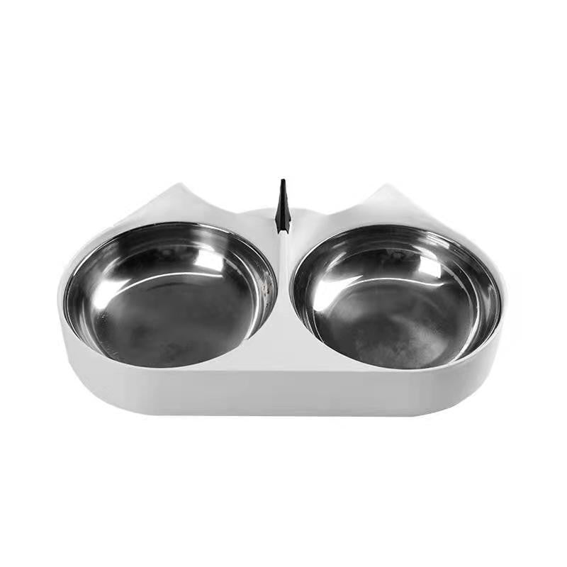 Capsule Automatic Feeder Cat Feeding Double Bowl