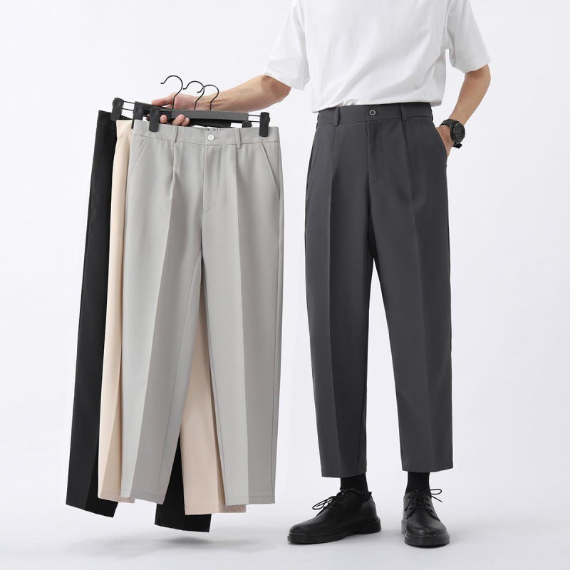 All-match Drape Loose Straight Pencil Trousers