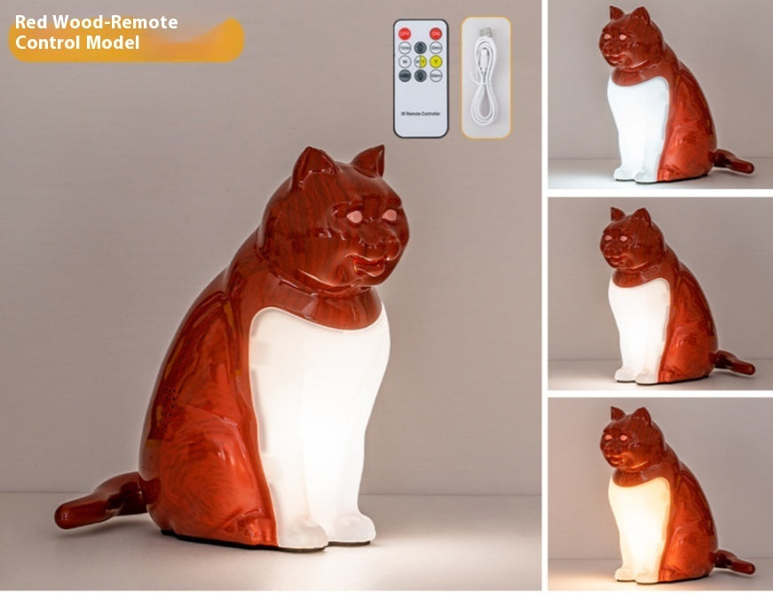 Bedroom USB Charging Cat Ornaments Decorative Night Light Creative Table Lamp