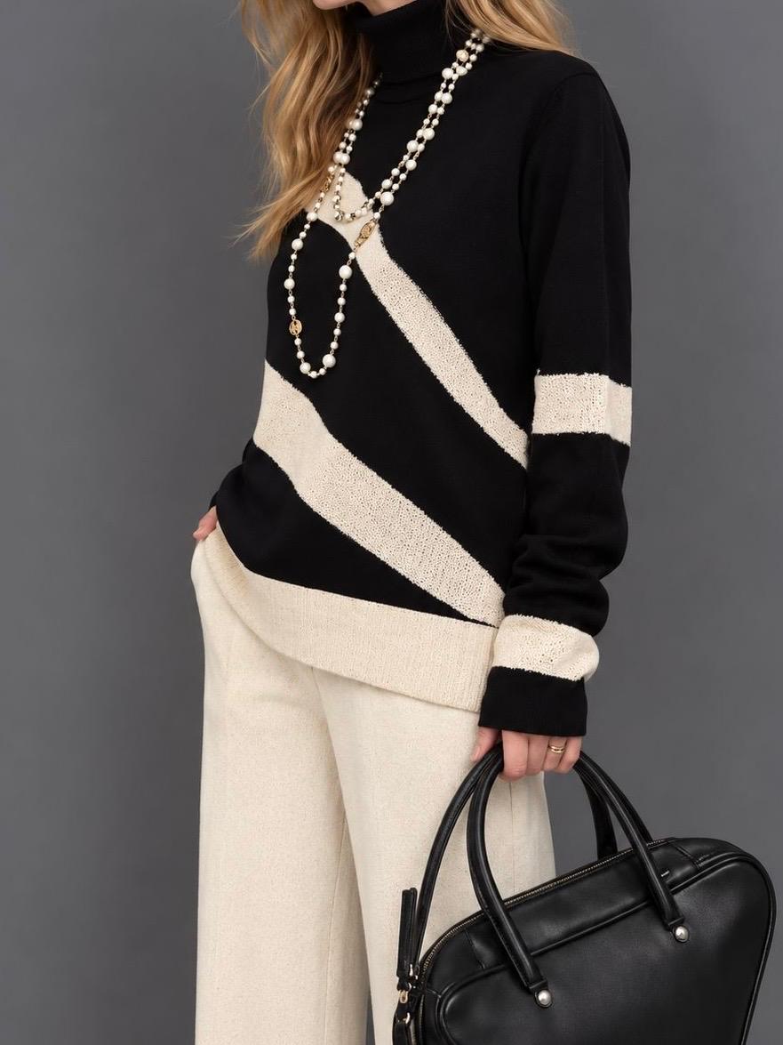 Jersey de punto cuello alto