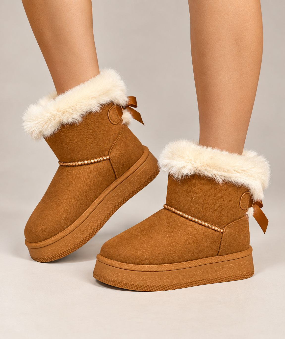 Botas de invierno felpa y gamuza