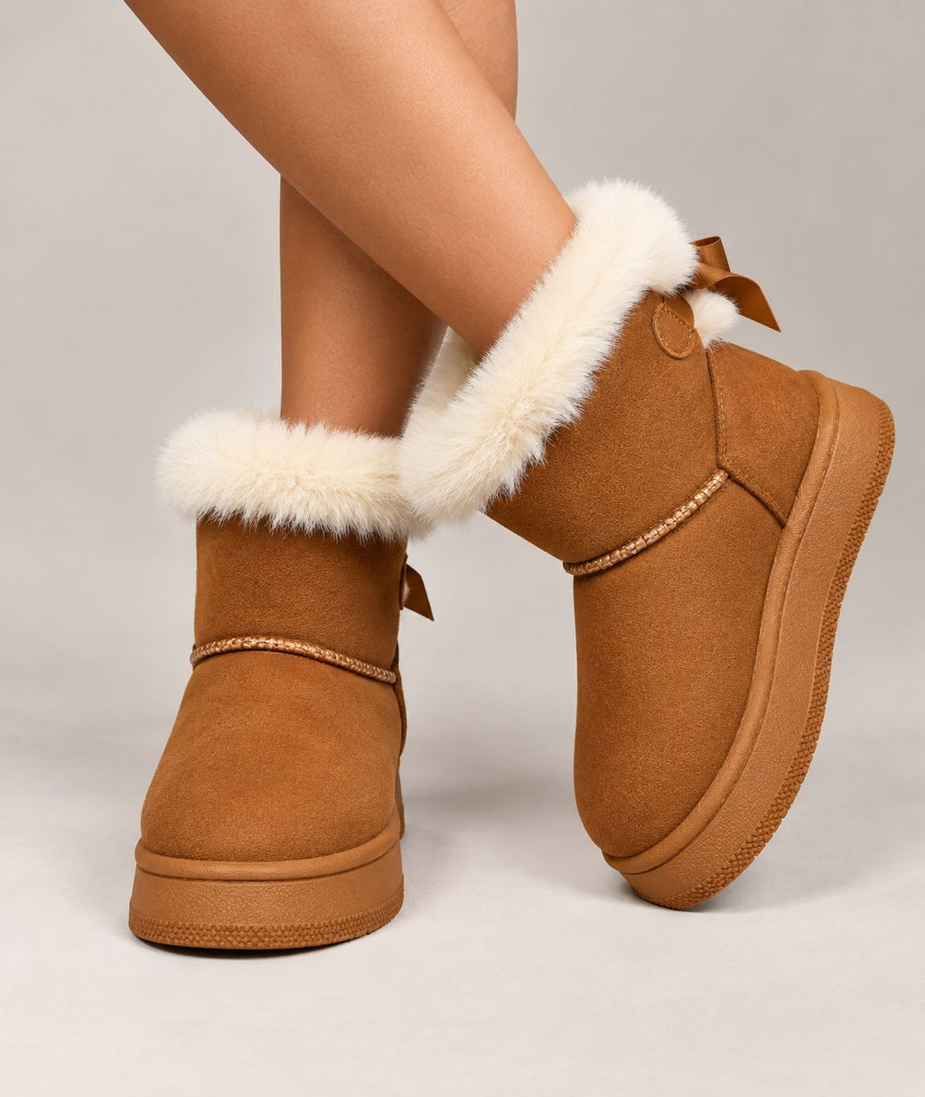 Botas de invierno felpa y gamuza
