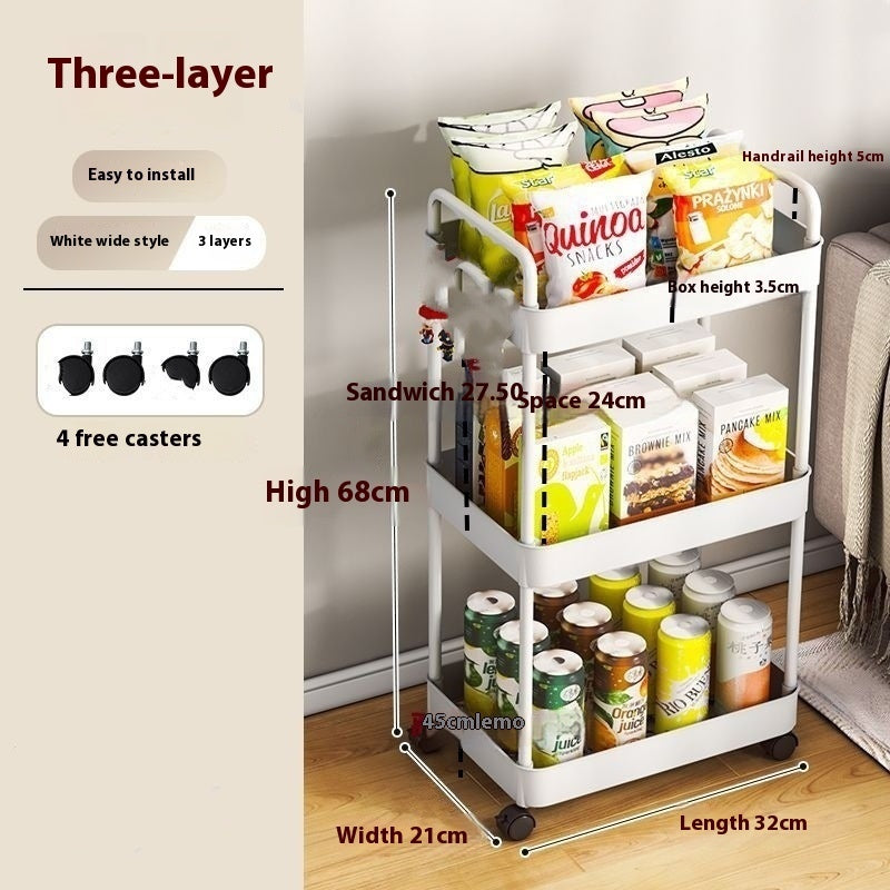 Toilet Storage Movable Multi-layer Storage Rack