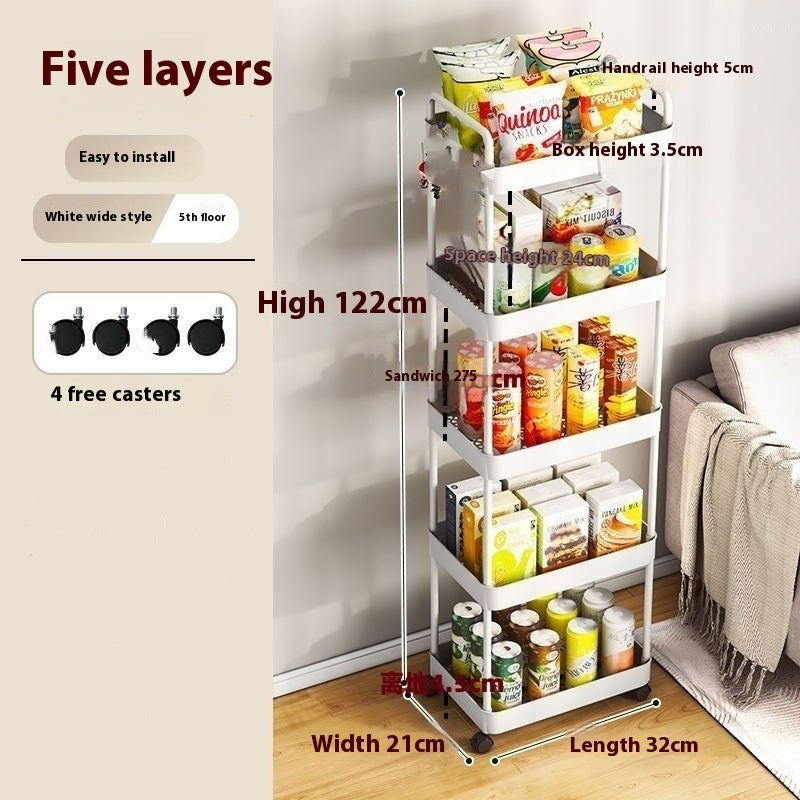 Toilet Storage Movable Multi-layer Storage Rack