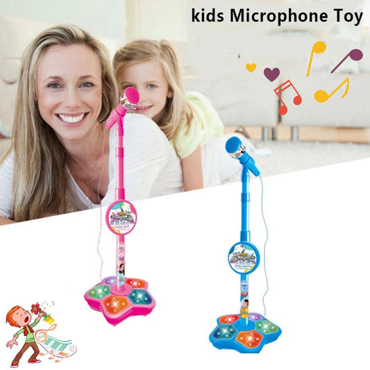 Children's Microphone Toy Super Cool 5 Lights Boys And Girls Microphone Play Song Toy